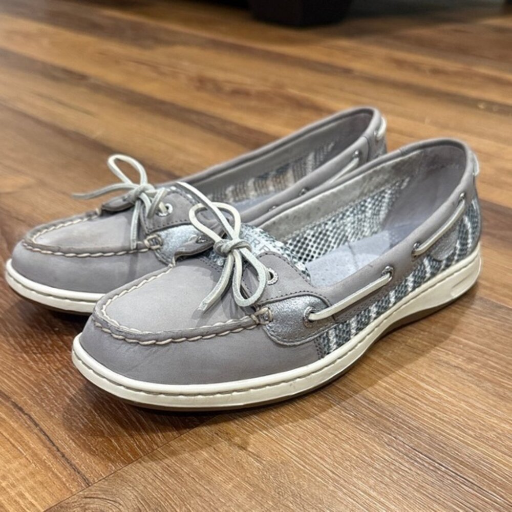 Sperry Women's Angelfish Top Sider Linen & Leather Boat Shoe (Size: 9M)